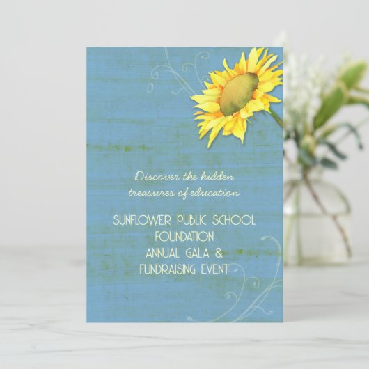 Activiteiten in de omgeving van Rustic Blue Sunflo Kaart (Staand voorkant)