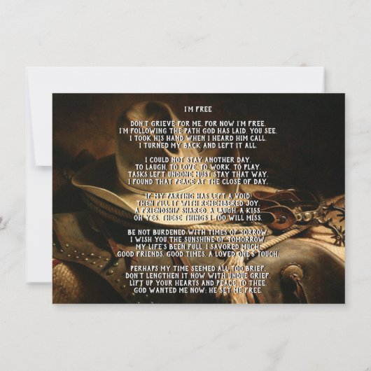 Activiteiten in de omgeving van Rustic Cowboy Thin Kaart (Achterkant)