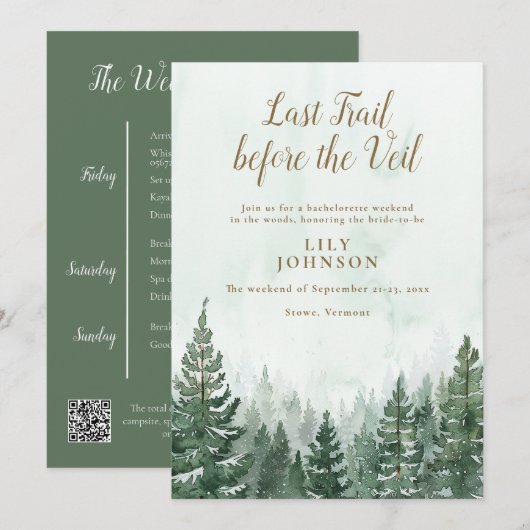 Activiteiten in de omgeving van Rustic Forest Wood Kaart (Voorkant / Achterkant)