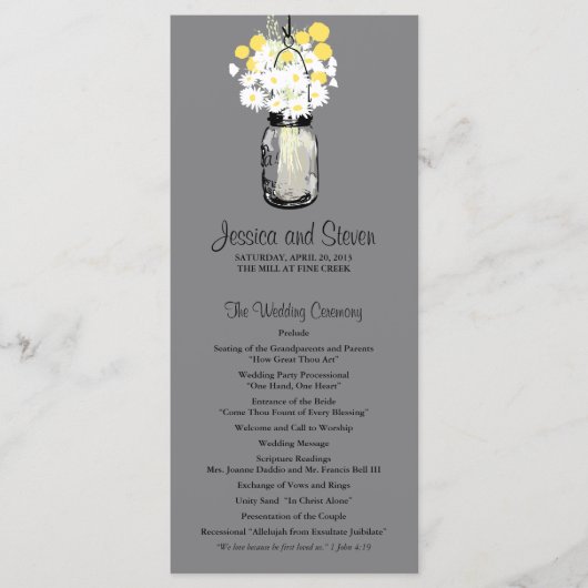 Activiteiten in de omgeving van Rustic Mason Jar D Programmakaart (Voorkant)