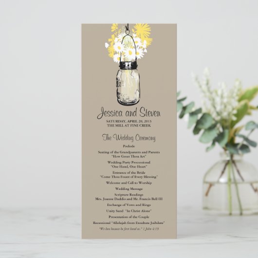 Activiteiten in de omgeving van Rustic Mason Jar D Programmakaart (Staand voorkant)