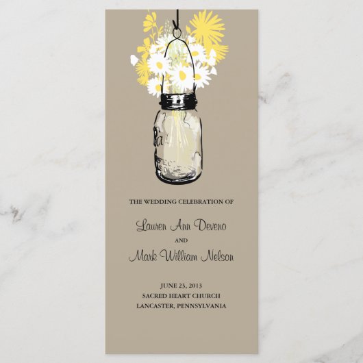 Activiteiten in de omgeving van Rustic Mason Jar D Programmakaart (Voorkant)