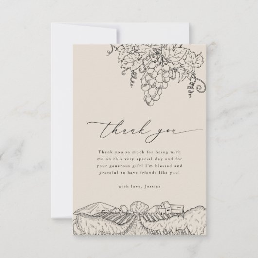 Activiteiten in de omgeving van Rustic Napa Valley Bedankkaart (Voorkant)