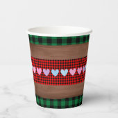 Activiteiten in de omgeving van Rustic Plaid Heart Papieren Bekers (Achterkant)
