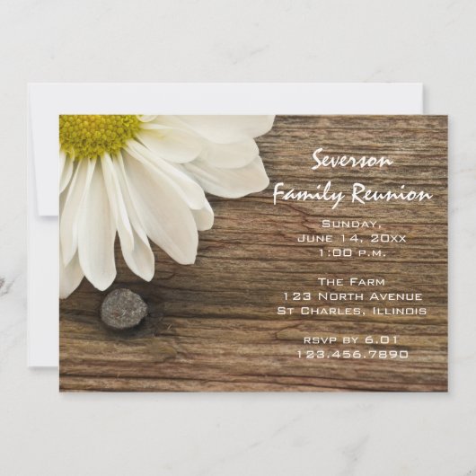 Activiteiten in de omgeving van Rustic White Daisy Kaart (Voorkant)