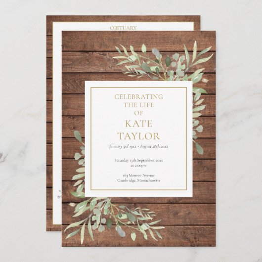 Activiteiten in de omgeving van Rustic Wood Greene Programmakaart (Voorkant / Achterkant)