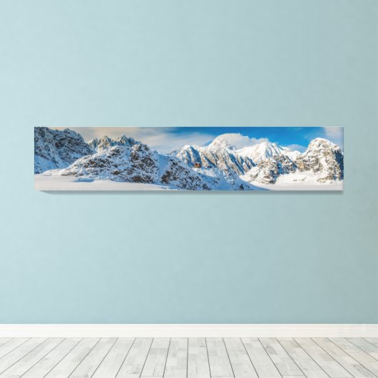 Activiteiten in de omgeving van Ruth Glacier Denal Canvas Afdruk (Insitu (Houten vloer))