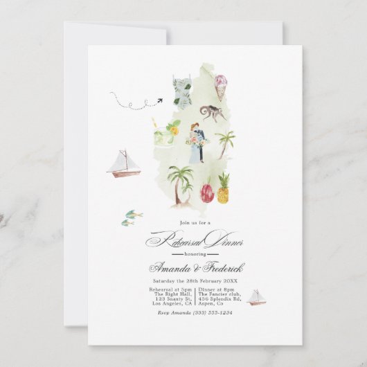 Activiteiten in de omgeving van Saint Lucia Tropic Kaart (Voorkant)