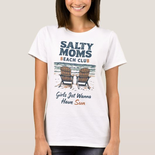 Activiteiten in de omgeving van Salty Moms Beach C T-shirt (Voorkant)