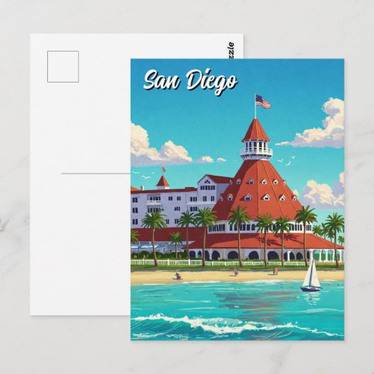 Activiteiten in de omgeving van San Diego Californ Briefkaart (Voorkant / Achterkant)