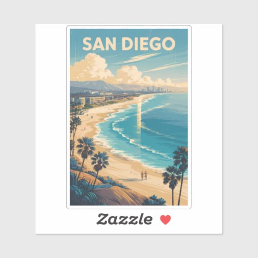 Activiteiten in de omgeving van San Diego Californ Sticker (Vel)