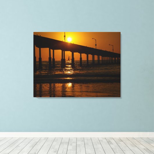 Activiteiten in de omgeving van San Diego Sunset O Canvas Afdruk (Insitu (Houten vloer))