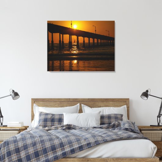 Activiteiten in de omgeving van San Diego Sunset O Canvas Afdruk (Insitu (Slaapkamer))