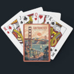 Activiteiten in de omgeving van San Francisco Cali Pokerkaarten<br><div class="desc">San Francisco retro vector reisontwerp. Van het verkennen van Alcatraz Island tot een wandeling door Fisherman's Wharf en Chinatown,  San Francisco biedt een perfecte mix van geschiedenis,  landschap en cultuur.</div>