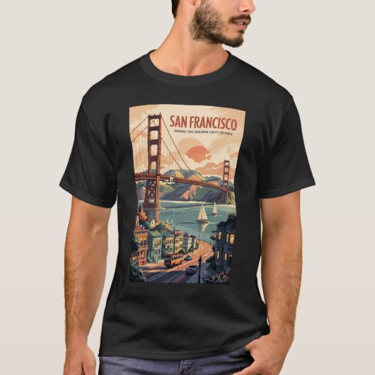 Activiteiten in de omgeving van San Francisco Cali T-shirt (Voorkant)