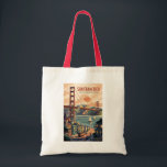 Activiteiten in de omgeving van San Francisco Cali Tote Bag<br><div class="desc">San Francisco retro vector reisontwerp. Van het verkennen van Alcatraz Island tot een wandeling door Fisherman's Wharf en Chinatown,  San Francisco biedt een perfecte mix van geschiedenis,  landschap en cultuur.</div>