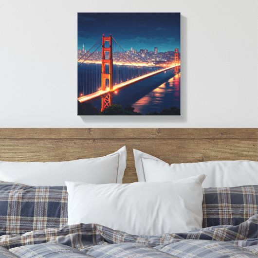 Activiteiten in de omgeving van San Francisco Gold Canvas Afdruk (Insitu (Slaapkamer))