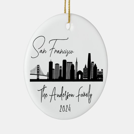 Activiteiten in de omgeving van San Francisco Skyl Keramisch Ornament (Rechts)