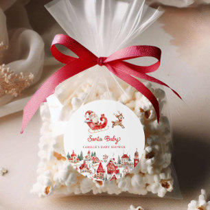 Activiteiten in de omgeving van Santa Baby Winter  Ronde Sticker