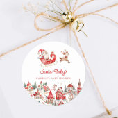 Activiteiten in de omgeving van Santa Baby Winter  Ronde Sticker