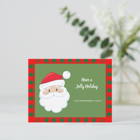 Activiteiten in de omgeving van Santa Face Holiday Feestdagenkaart (Staand voorkant)