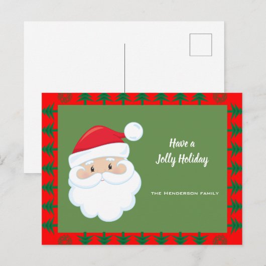 Activiteiten in de omgeving van Santa Face Holiday Feestdagenkaart (Voorkant / Achterkant)