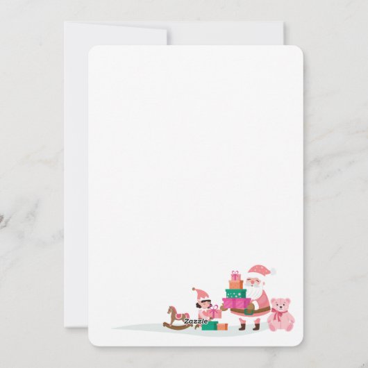 Activiteiten in de omgeving van Santa's Magical Pi Feestdagenkaart (Achterkant)