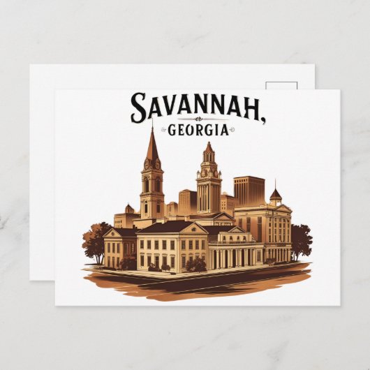 Activiteiten in de omgeving van Savannah Georgia   Briefkaart (Voorkant / Achterkant)