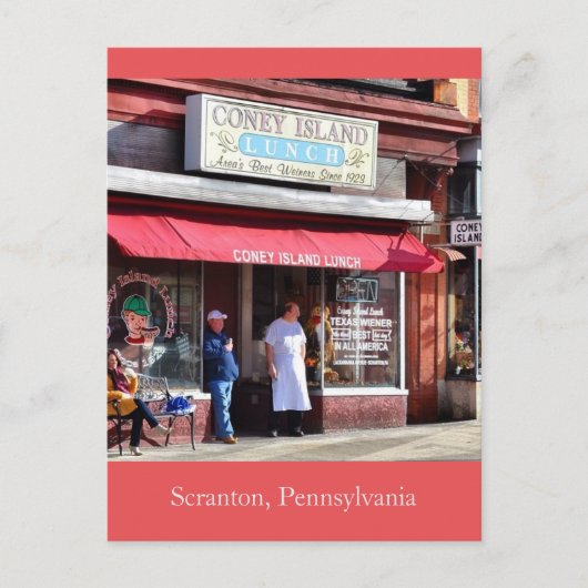 Activiteiten in de omgeving van Scranton Pennsylva Briefkaart (Voorkant)