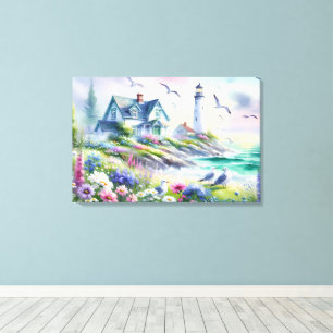 Activiteiten in de omgeving van Seaside Cottage an Canvas Afdruk