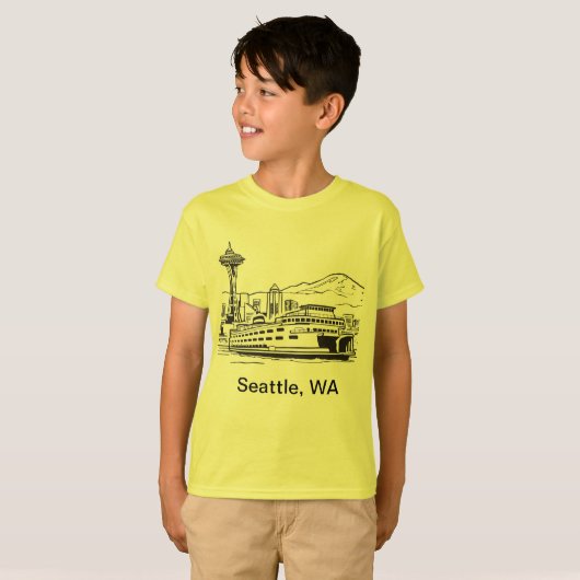 Activiteiten in de omgeving van Seattle Ferry & Sk T-shirt (Voorkant volledig)