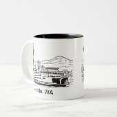 Activiteiten in de omgeving van Seattle Ferry & Sk Tweekleurige Koffiemok (Voorkant links)