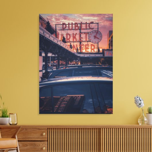 Activiteiten in de omgeving van Seattle Pike Marke Canvas Afdruk (Insitu (Woonkamer))