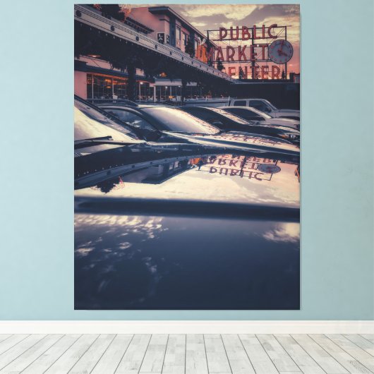 Activiteiten in de omgeving van Seattle Public Mar Canvas Afdruk (Insitu (Houten vloer))