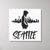 Activiteiten in de omgeving van Seattle Skyline Ur Canvas Afdruk (Voorkant)
