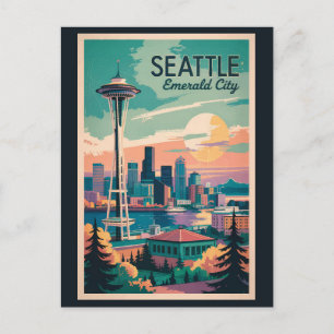 Activiteiten in de omgeving van Seattle Washington Briefkaart