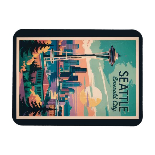 Activiteiten in de omgeving van Seattle Washington Magneet (Horizontaal)