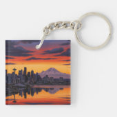 Activiteiten in de omgeving van Seattle Washington Sleutelhanger (Achterkant)