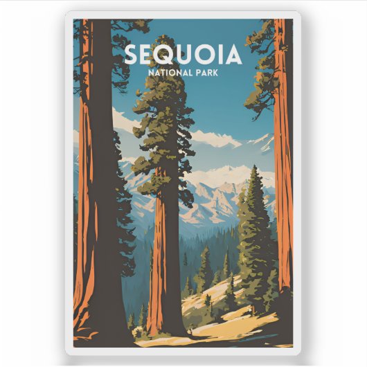 Activiteiten in de omgeving van Sequoia National P Sticker (Voorkant)