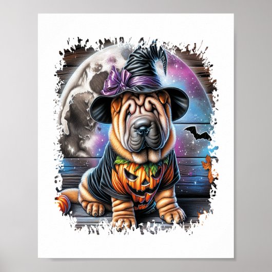 Activiteiten in de omgeving van Shar Pei Dog Hallo Poster (Voorkant)