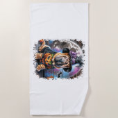 Activiteiten in de omgeving van Shar Pei Dog Hallo Strandlaken (Voorkant)