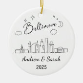 Activiteiten in de omgeving van Skyline Baltimore Keramisch Ornament (Voorkant)