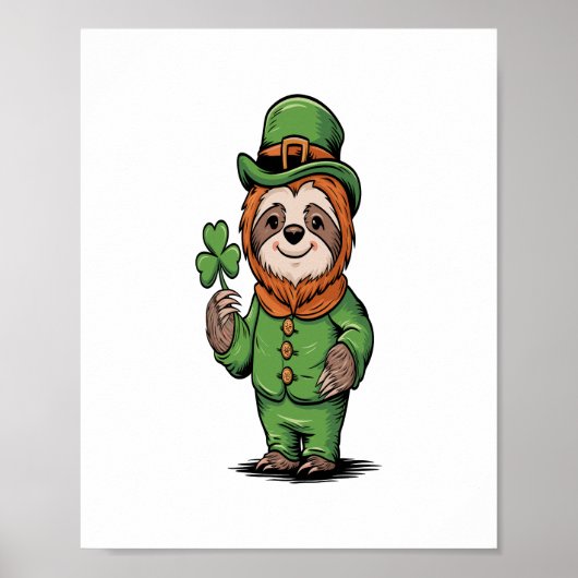 Activiteiten in de omgeving van Sloth St Patrick's Poster (Voorkant)