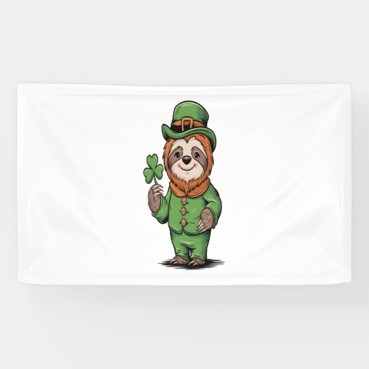 Activiteiten in de omgeving van Sloth St Patrick's Spandoek (Horizontaal)