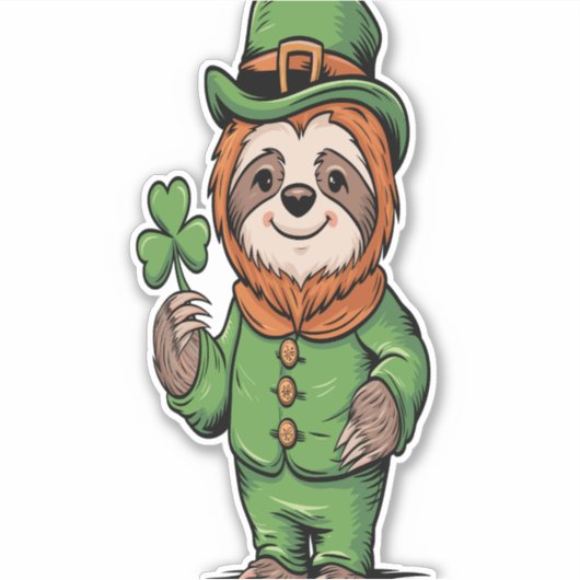 Activiteiten in de omgeving van Sloth St Patrick's Sticker (Voorkant)