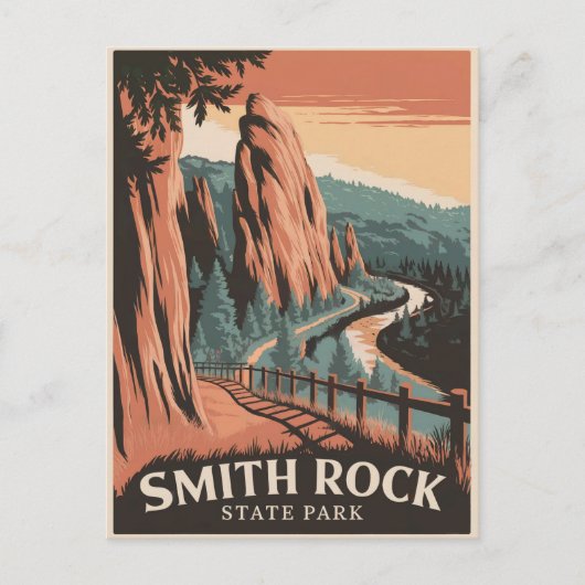 Activiteiten in de omgeving van Smith Rock State P Briefkaart (Voorkant)