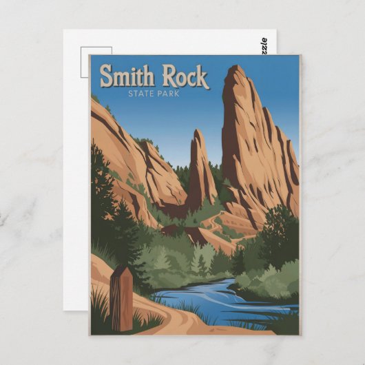 Activiteiten in de omgeving van Smith Rock State P Briefkaart (Voorkant / Achterkant)