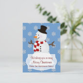 Activiteiten in de omgeving van Snowman Merry Chri Feestdagenkaart (Staand voorkant)