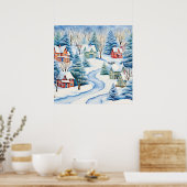 Activiteiten in de omgeving van Snowy Winter Lands Poster (Keuken)
