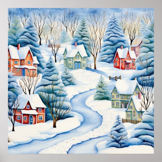 Activiteiten in de omgeving van Snowy Winter Lands Poster (Voorkant)